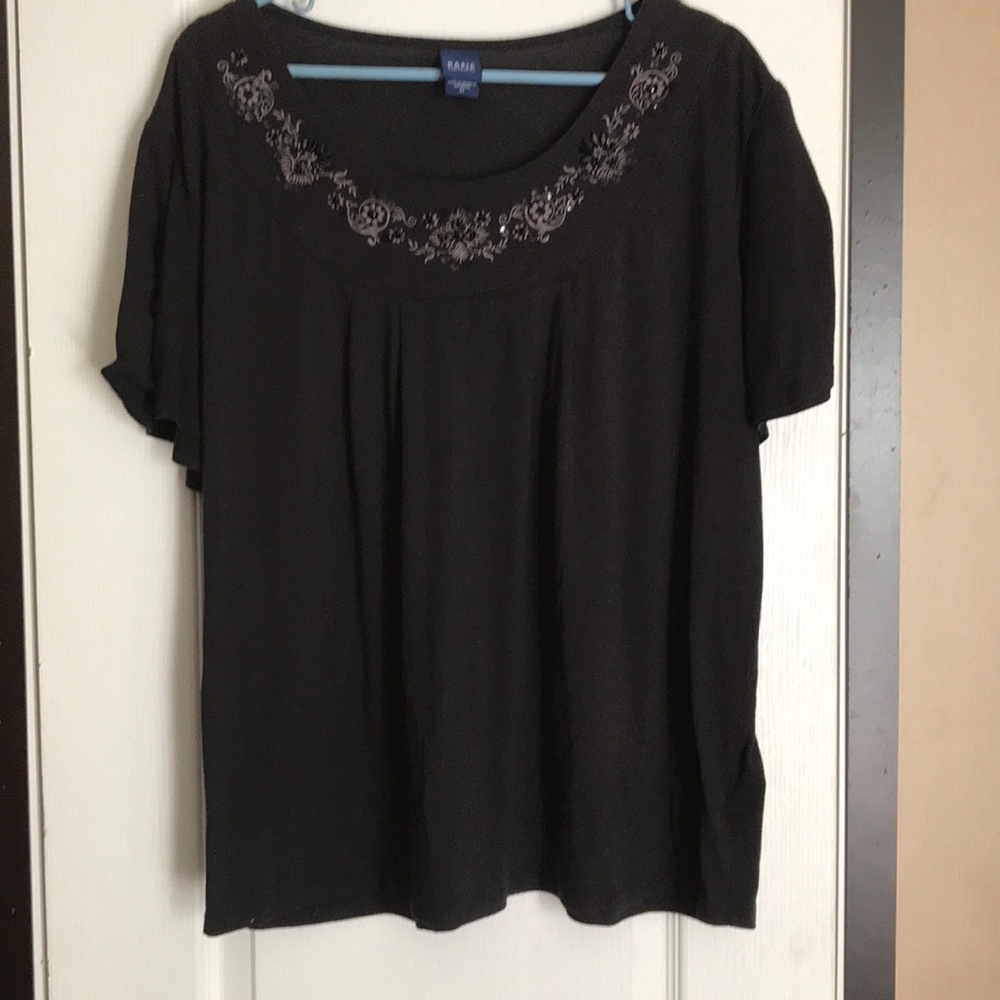 Black blouse with beaded chest
